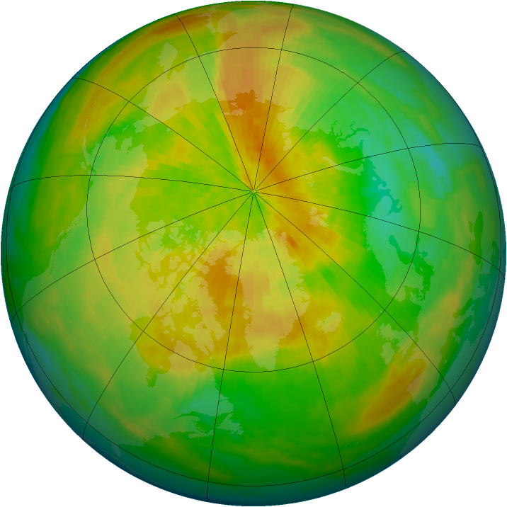 Arctic ozone map for 12 April 1993